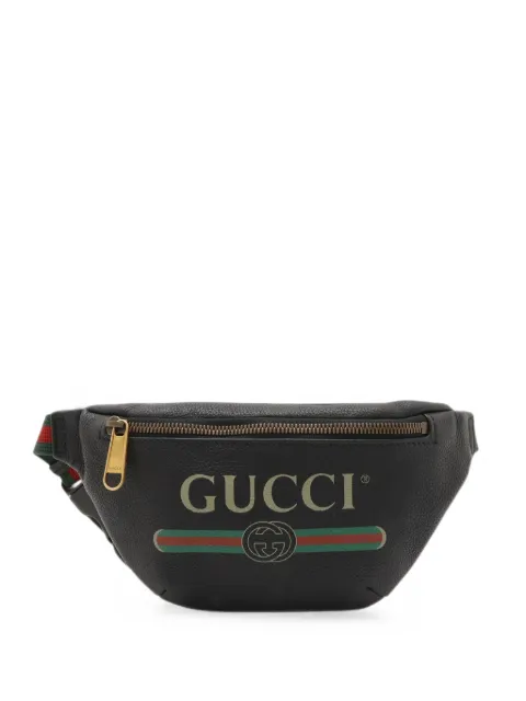 Gucci Pre-Owned 2000-2015 Small Grained Calfskin Web Logo belt bag