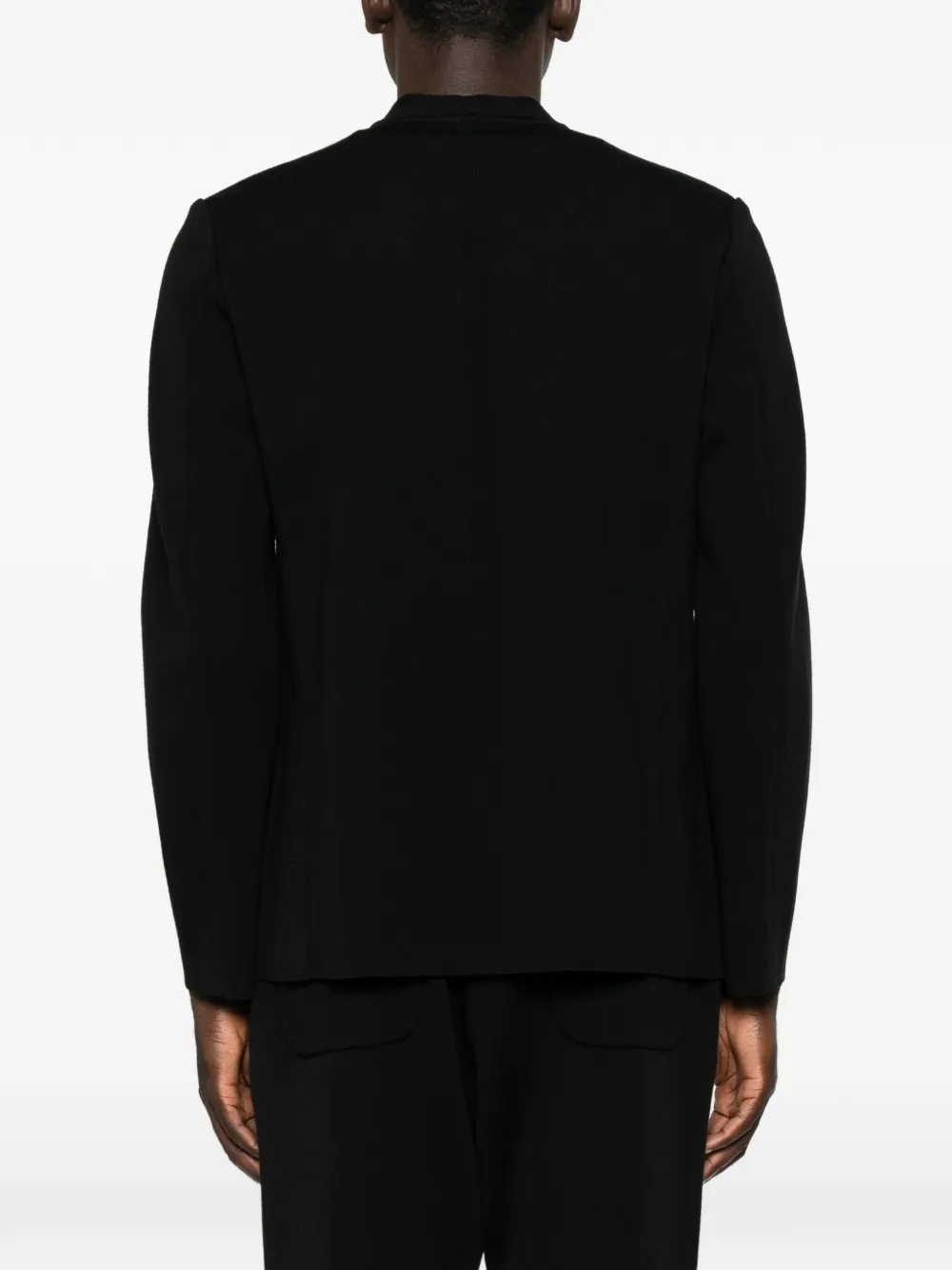 CFCL single-breasted collarless jacket Zwart