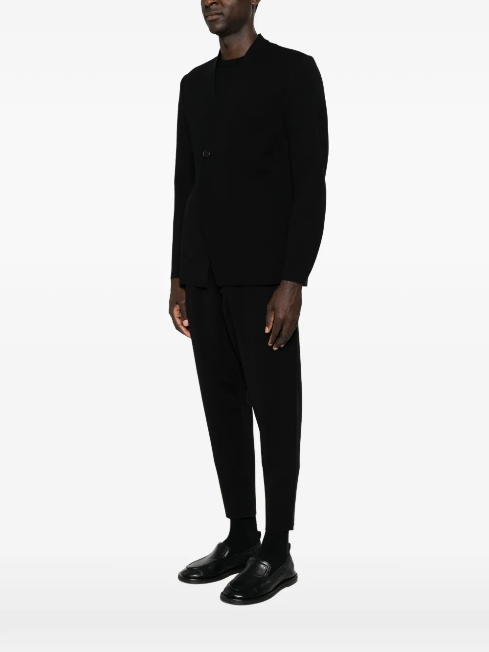 CFCL single-breasted collarless jacket Zwart