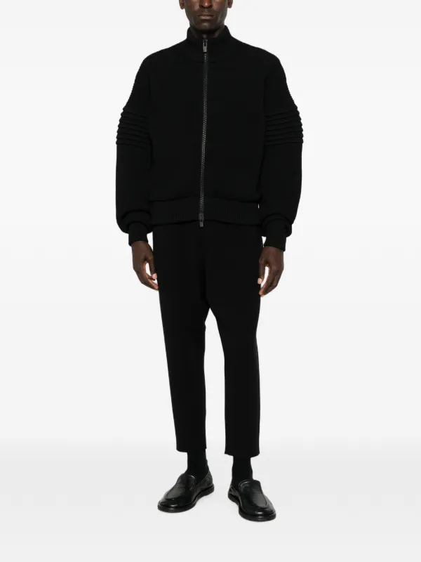 CFCL リブニット ジップカーディガン | ブラック | FARFETCH JP