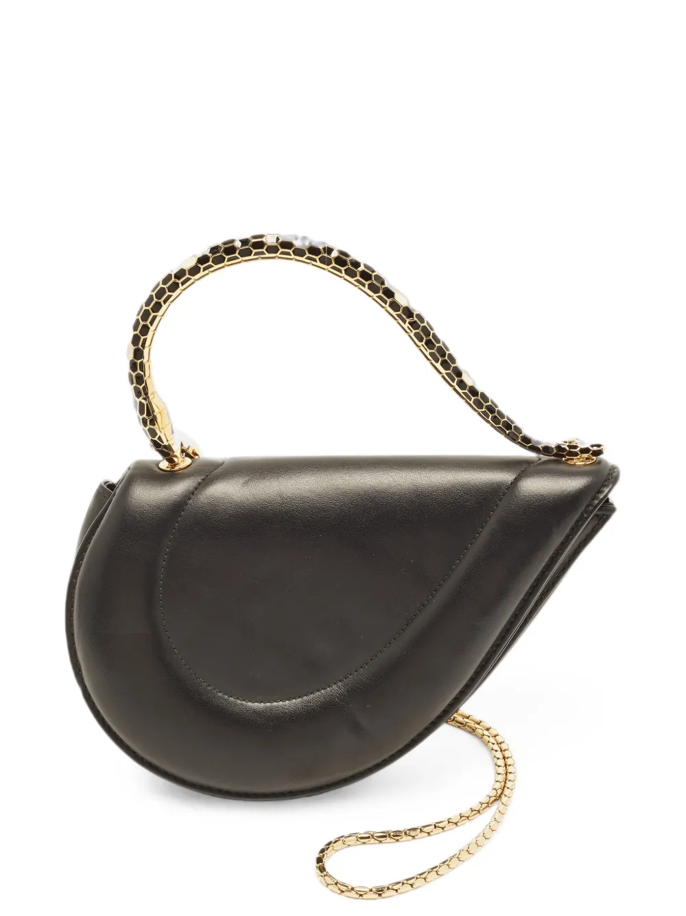Pre-owned Bvlgari 1968 Cuore Serpenti Tote Bag In Black