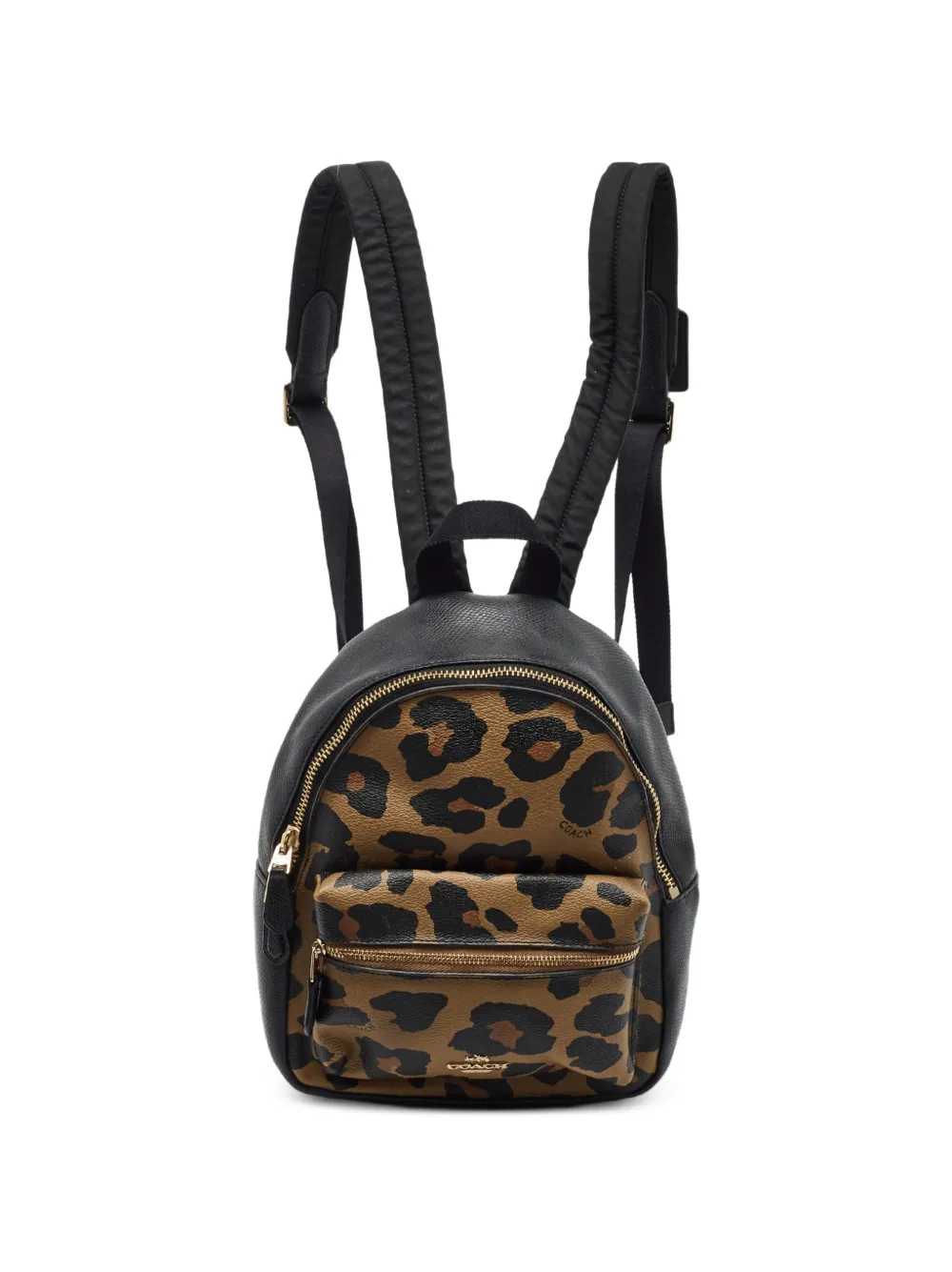 Coach Vintage sac à dos à imprimé léopard - Noir Coach Vintage sac à dos à imprimé léopard - Noir