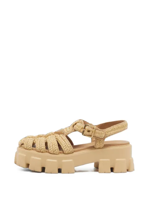 Prada Pre-Owned sandales Monolith en raphia