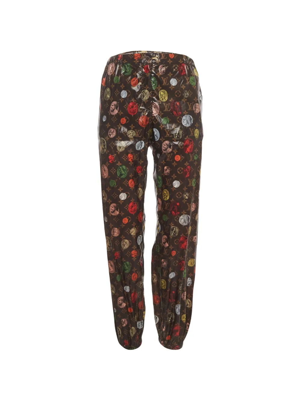 Louis Vuitton Pre-Owned x Fornasetti Pantaloni sportivi con stampa Cameo 2021 - Marrone