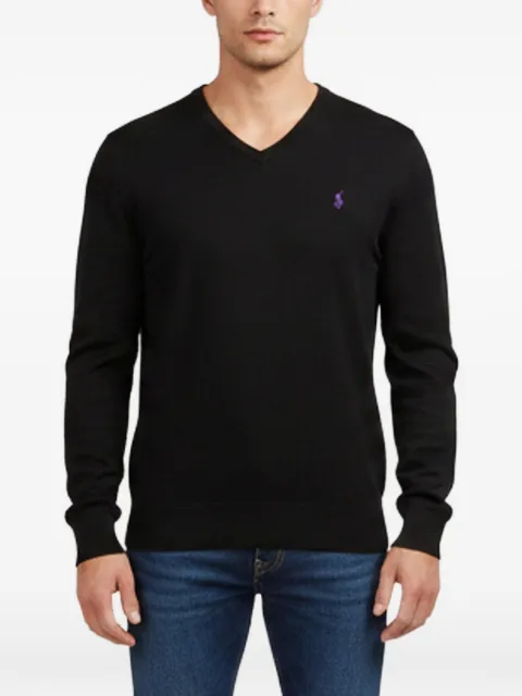 Polo Ralph Lauren Vintage suéter con logo bordado y cuello en V