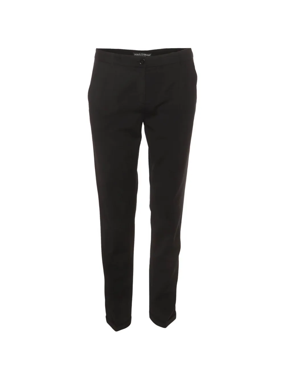 Pre-owned Dolce & Gabbana Belt-loop Pocket Trousers In Black