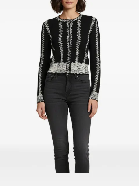 Alexander McQueen Pre-Owned snakeskin-print cropped cardigan
