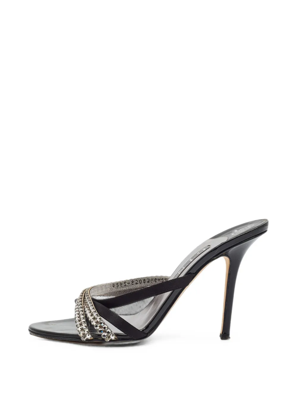 Gina crystal-embellished satin sandals - Schwarz