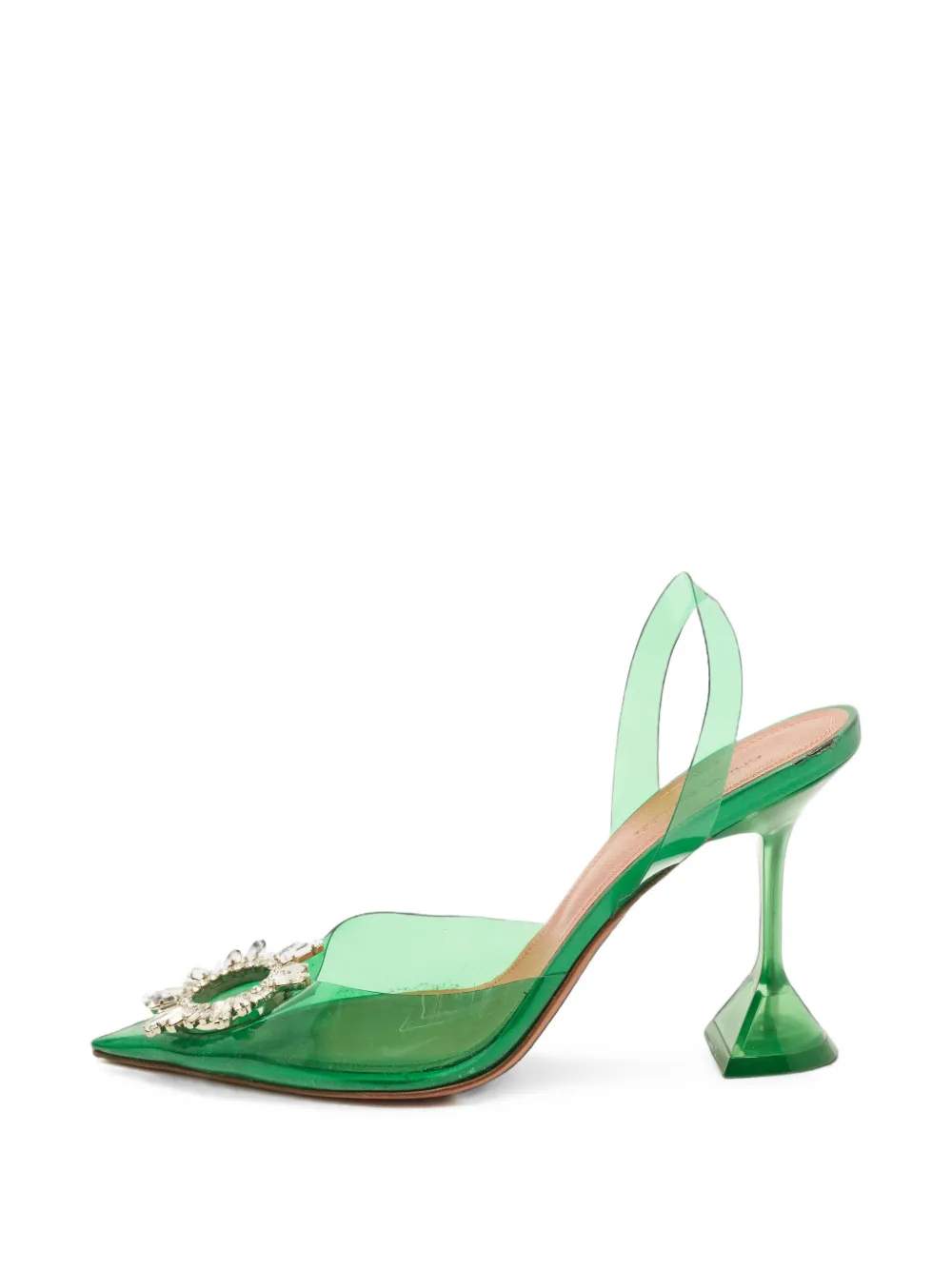 Amina Muaddi Begum Slingback-Pumps - Grün