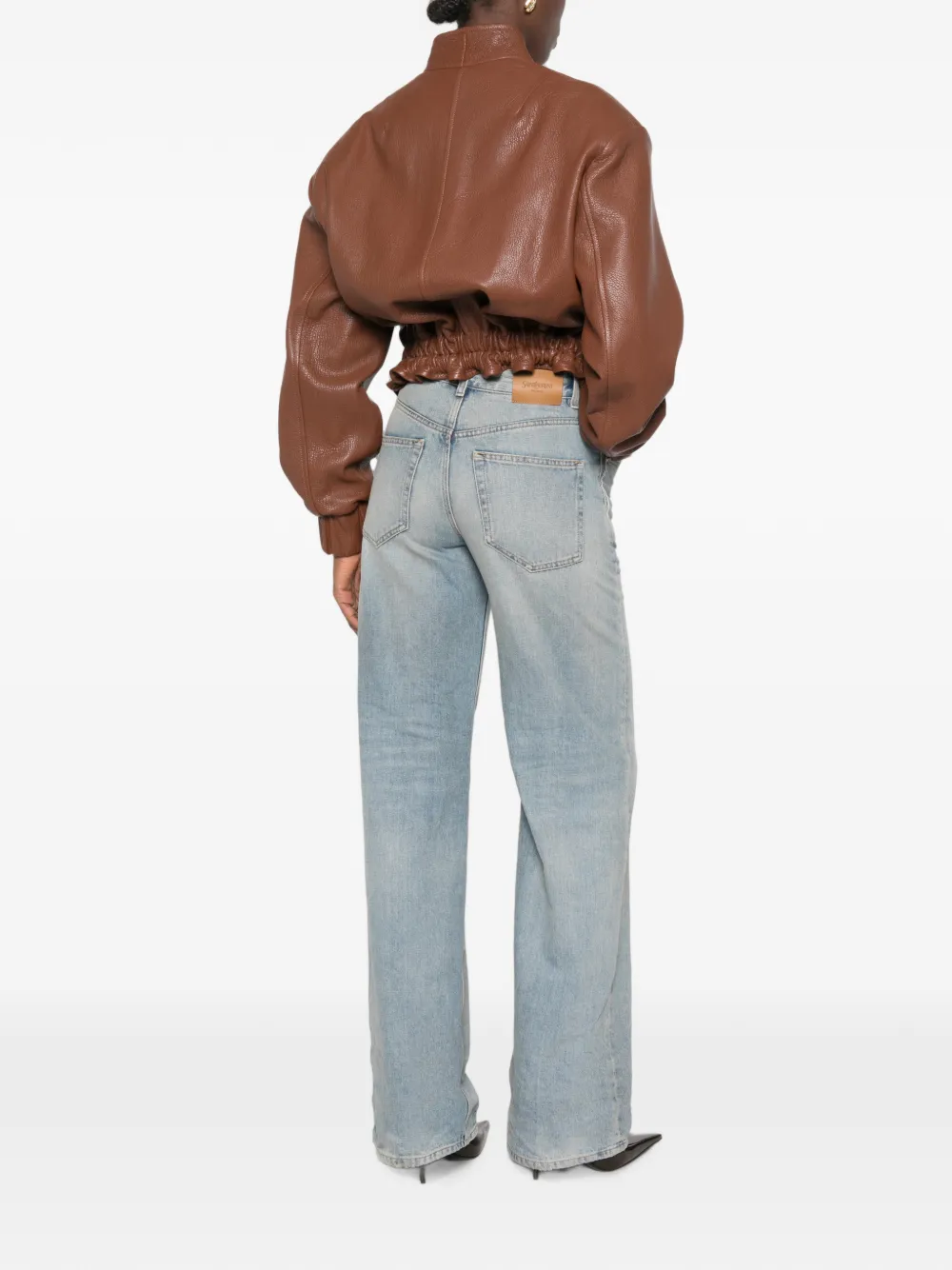 Saint Laurent Jeans met wijde pijpen Blauw