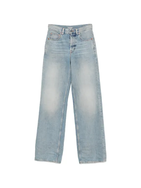 Saint Laurent vaqueros anchos con efecto descolorido