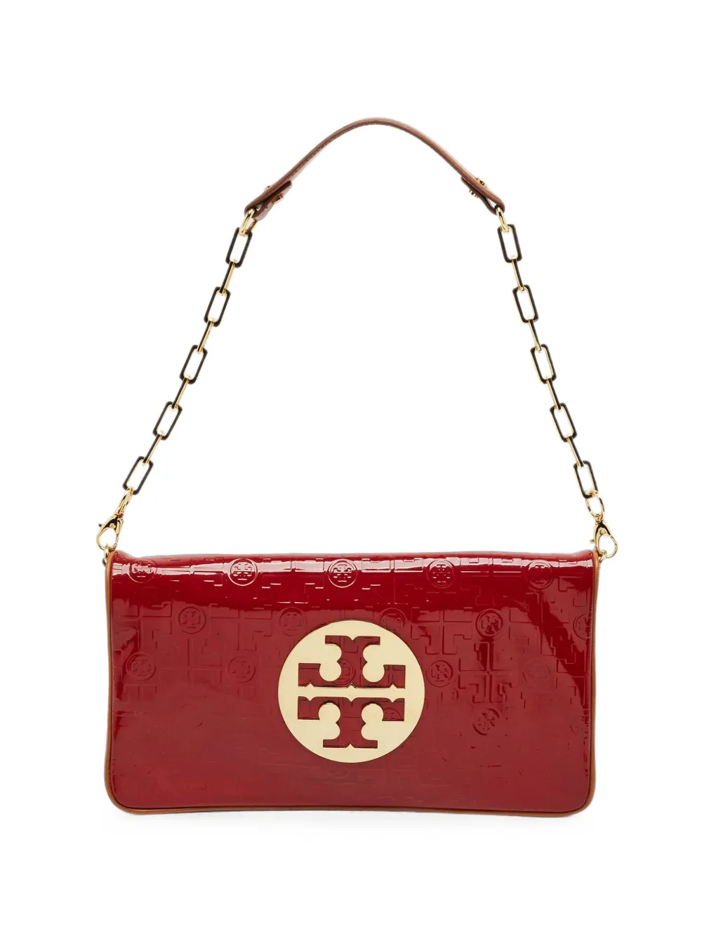 Tory Burch Reva Monogram embossed shoulder bag - Rot