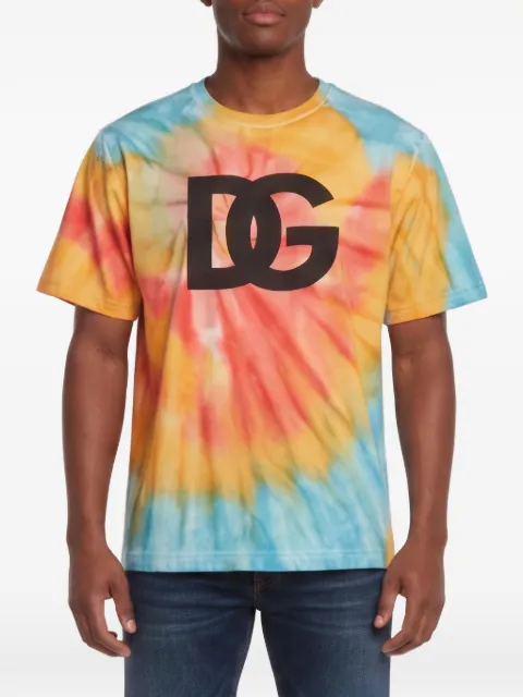 Dolce & Gabbana Pre-Owned DG-logo tie-dye T-shirt