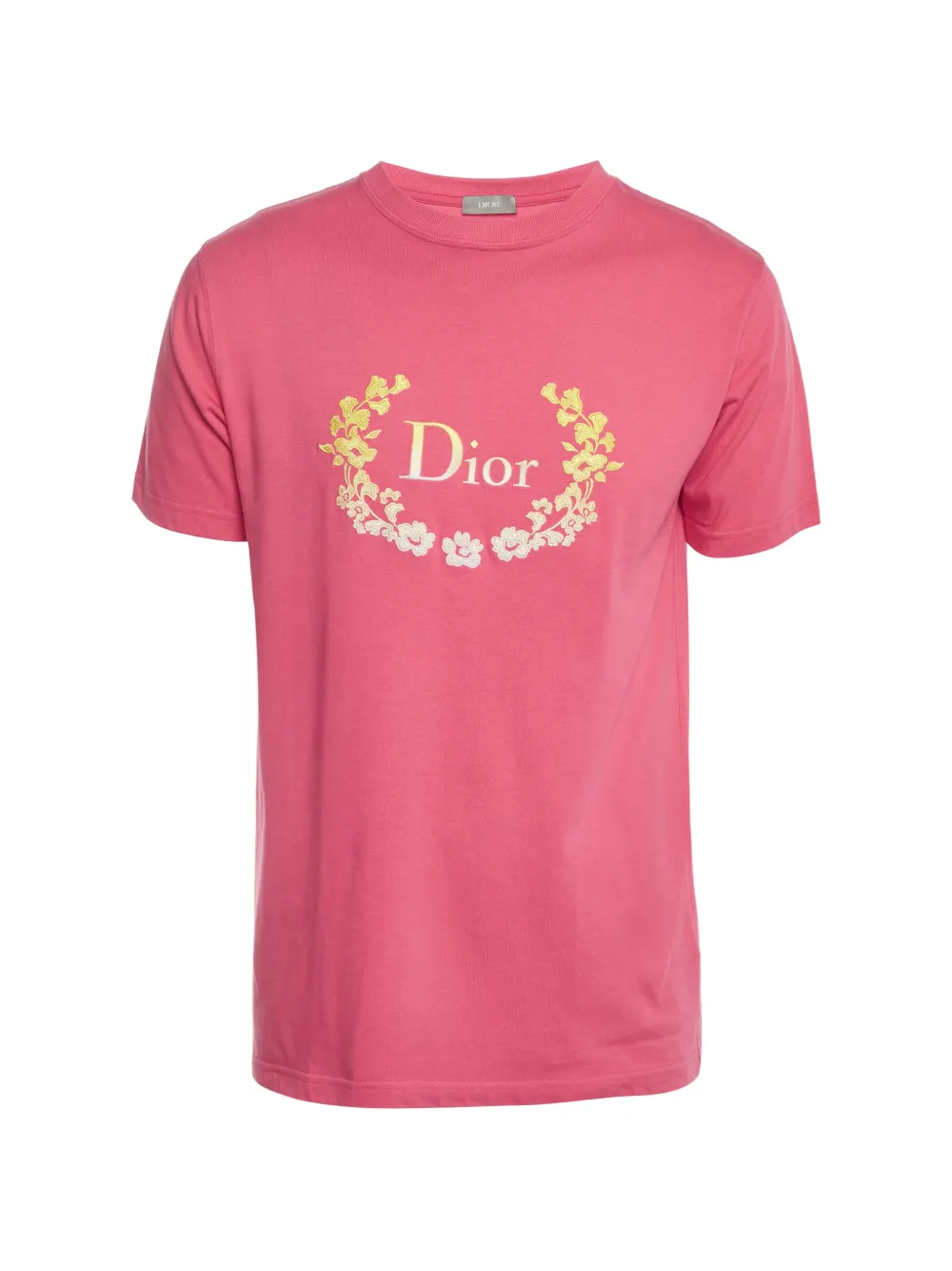 Christian Dior Pre-Owned logo-embroidered T-shirt - Rosa
