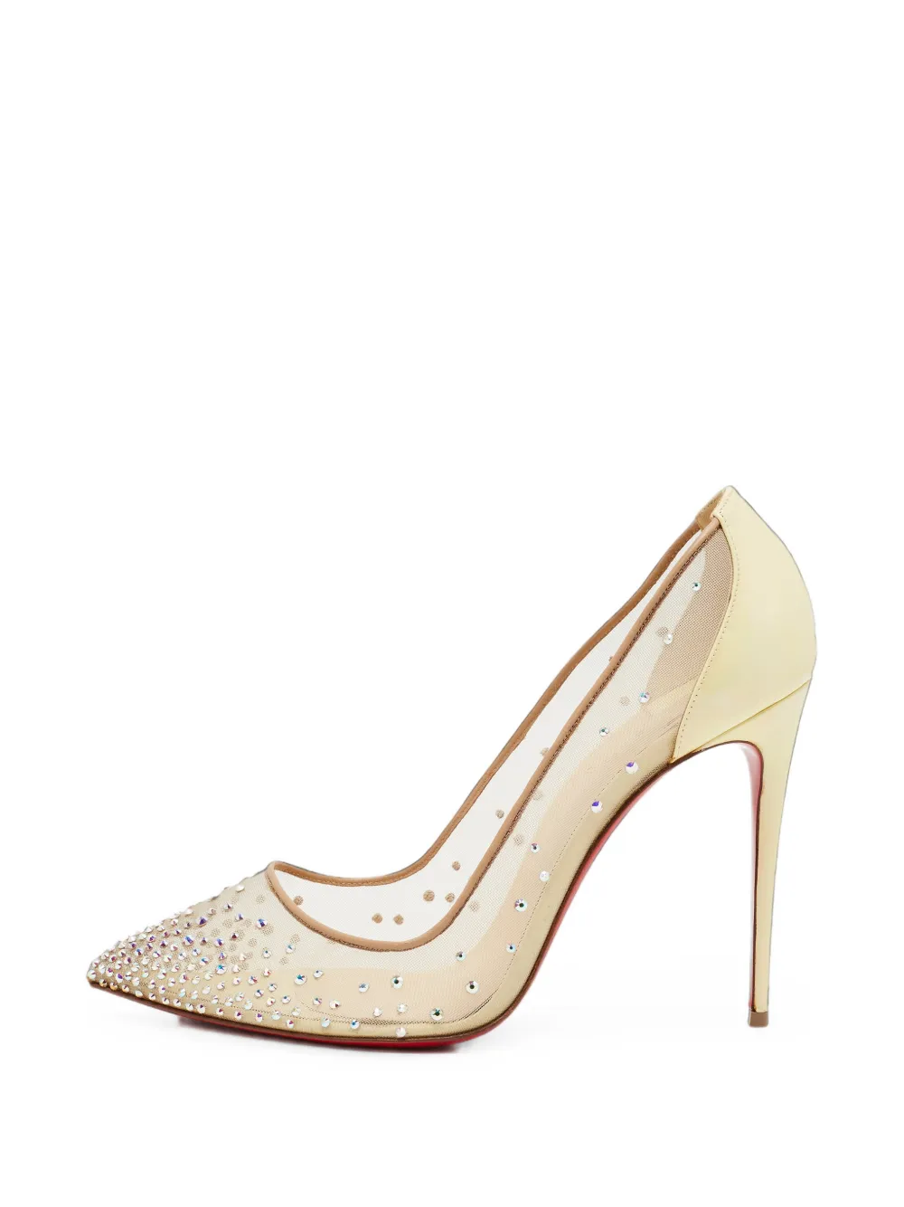 Christian Louboutin Pre-Owned Follies Strass crystal-embellished pumps - Nude