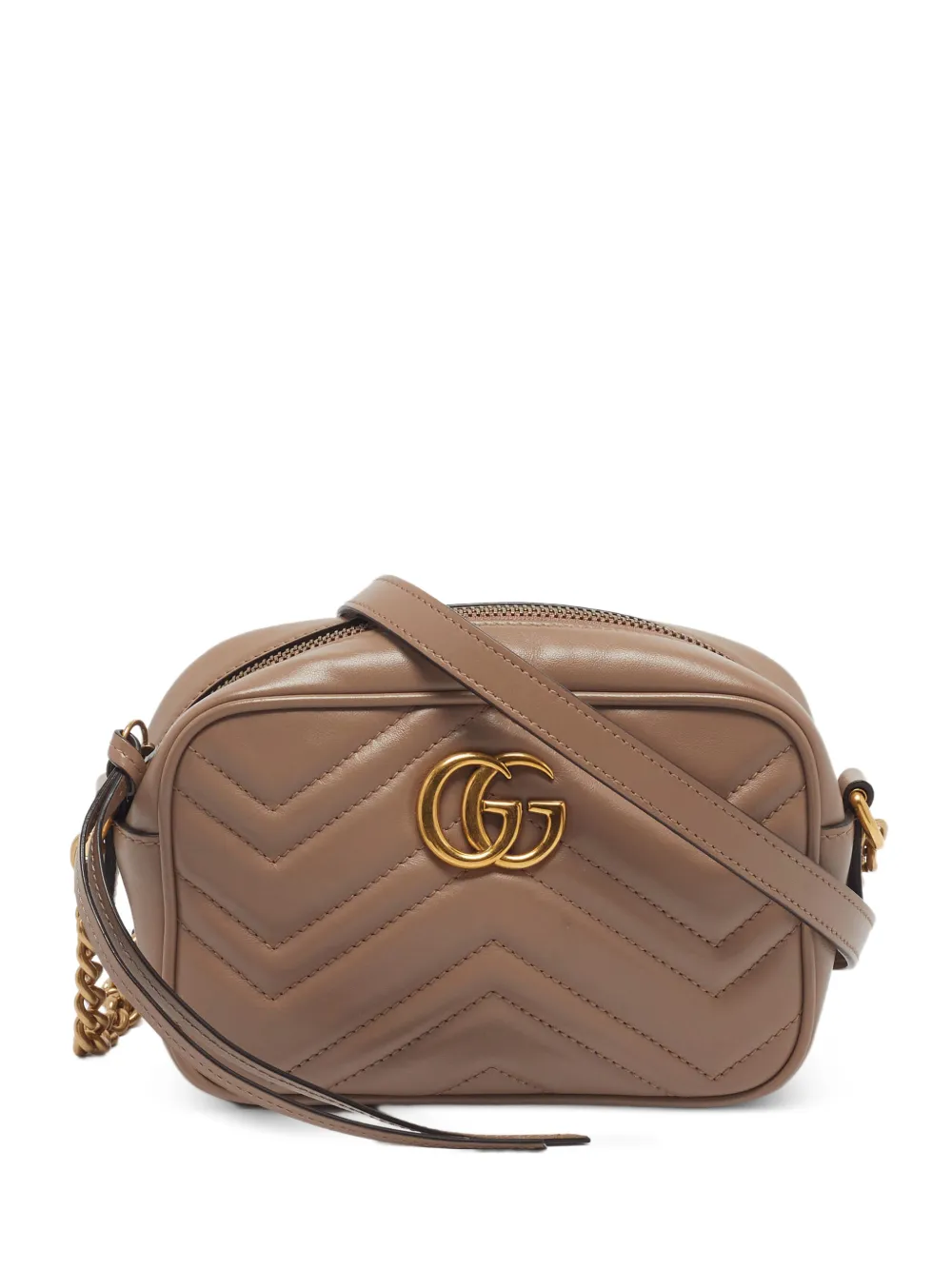 Gucci Pre-Owned mini GG Marmont matelassé shoulder bag - Marrone