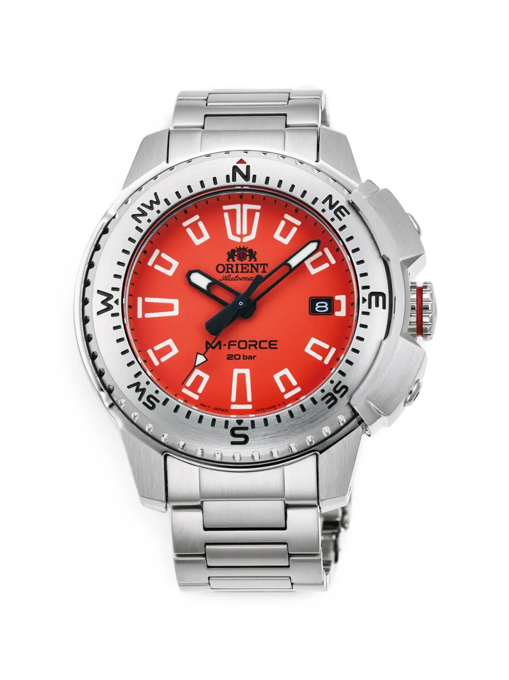Orient M-Force RA-AC0N02Y10B 46 mm watch - Orange