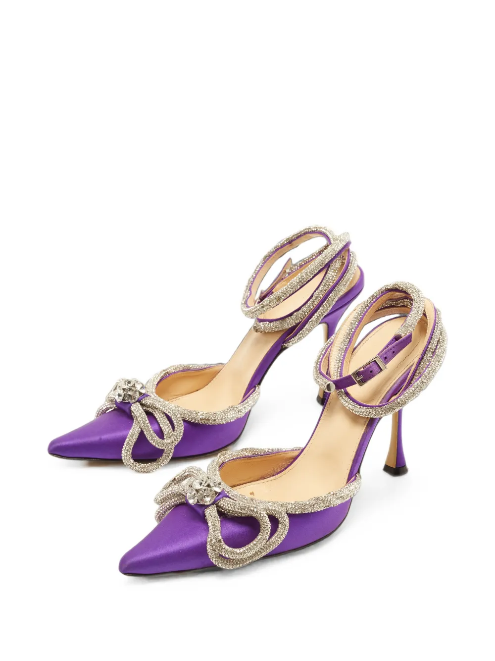MACH & MACH Pumps mit Kristallen 65mm - Violett