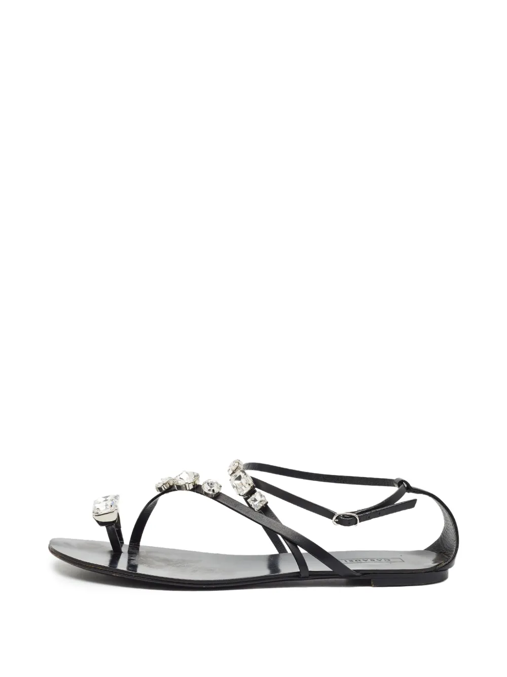 Casadei Vintage sandales à ornements en cristal - Noir Casadei Vintage sandales à ornements en cristal - Noir