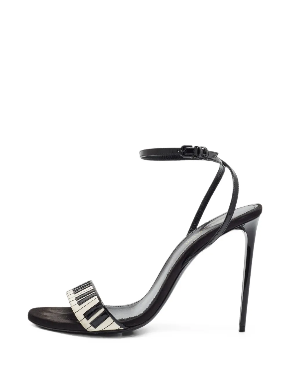 Saint Laurent Pre-Owned Abbey Piano ankle strap sandals - Weiß