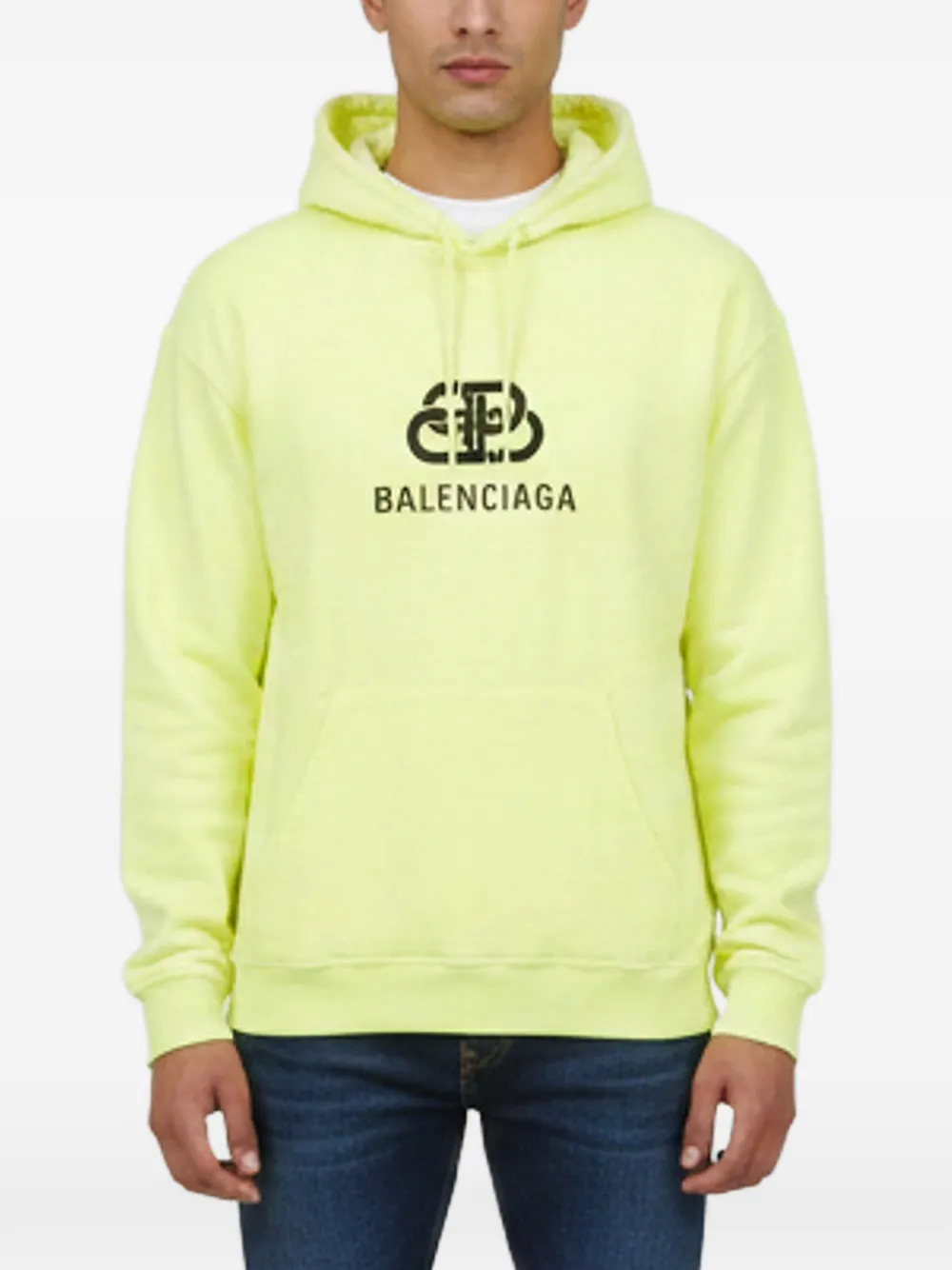 Balenciaga Pre-Owned 2019 logo-print hoodie - Gelb