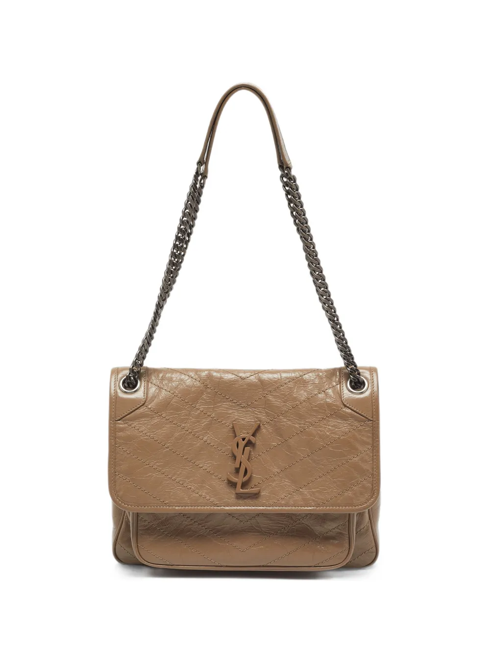 Saint Laurent Pre-Owned 2020 Niki matelassé shoulder bag - Nude