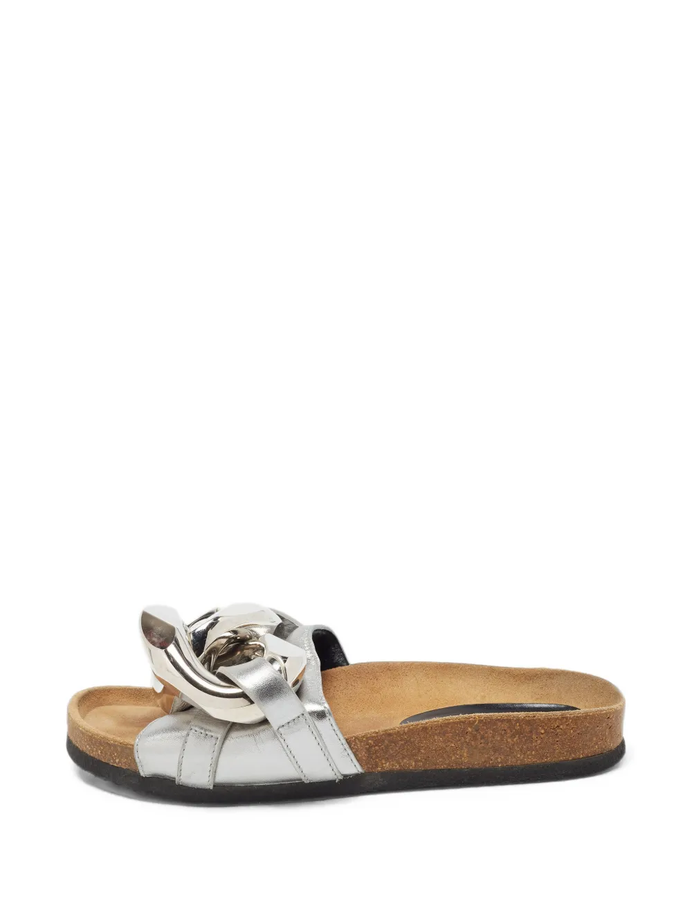 JW Anderson chain leather sandals - Silber