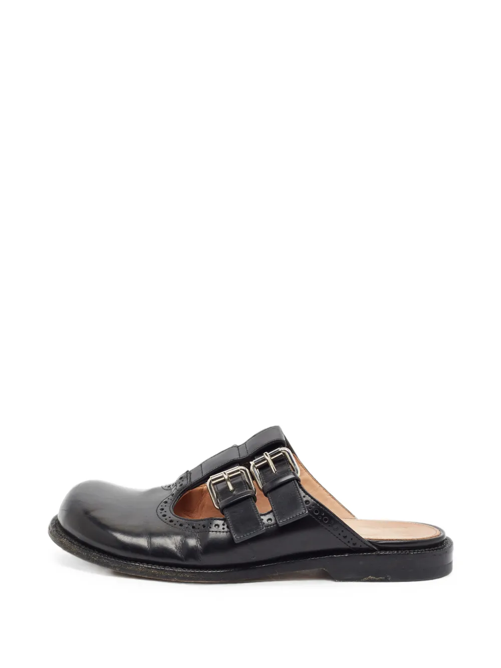 Loewe Pre-Owned Campo buckle mules - Schwarz