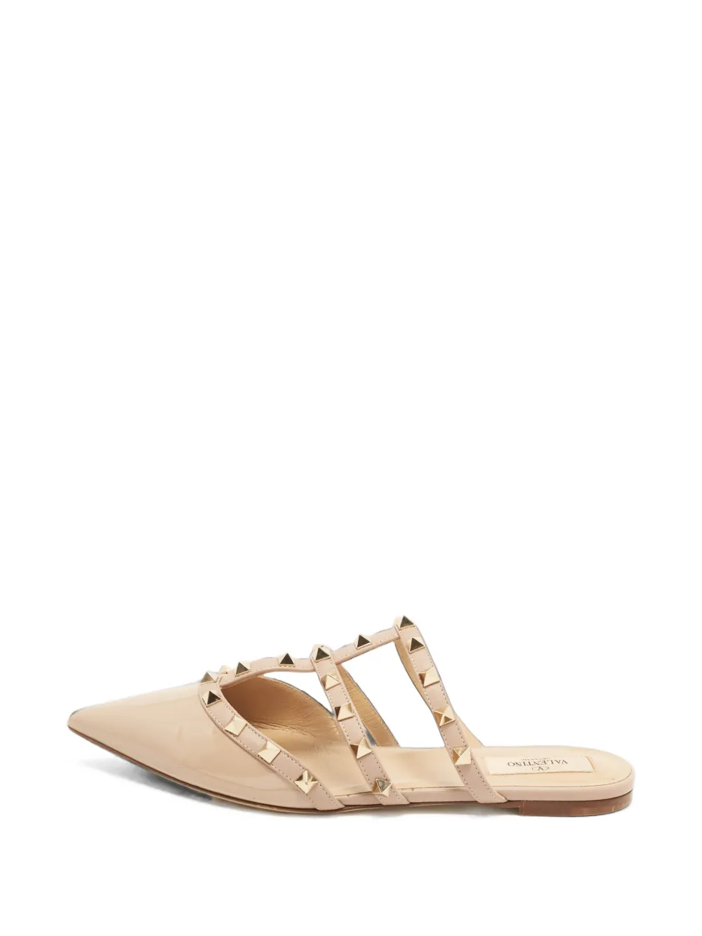 Valentino Garavani Pre-Owned Rockstud caged mules - Nude