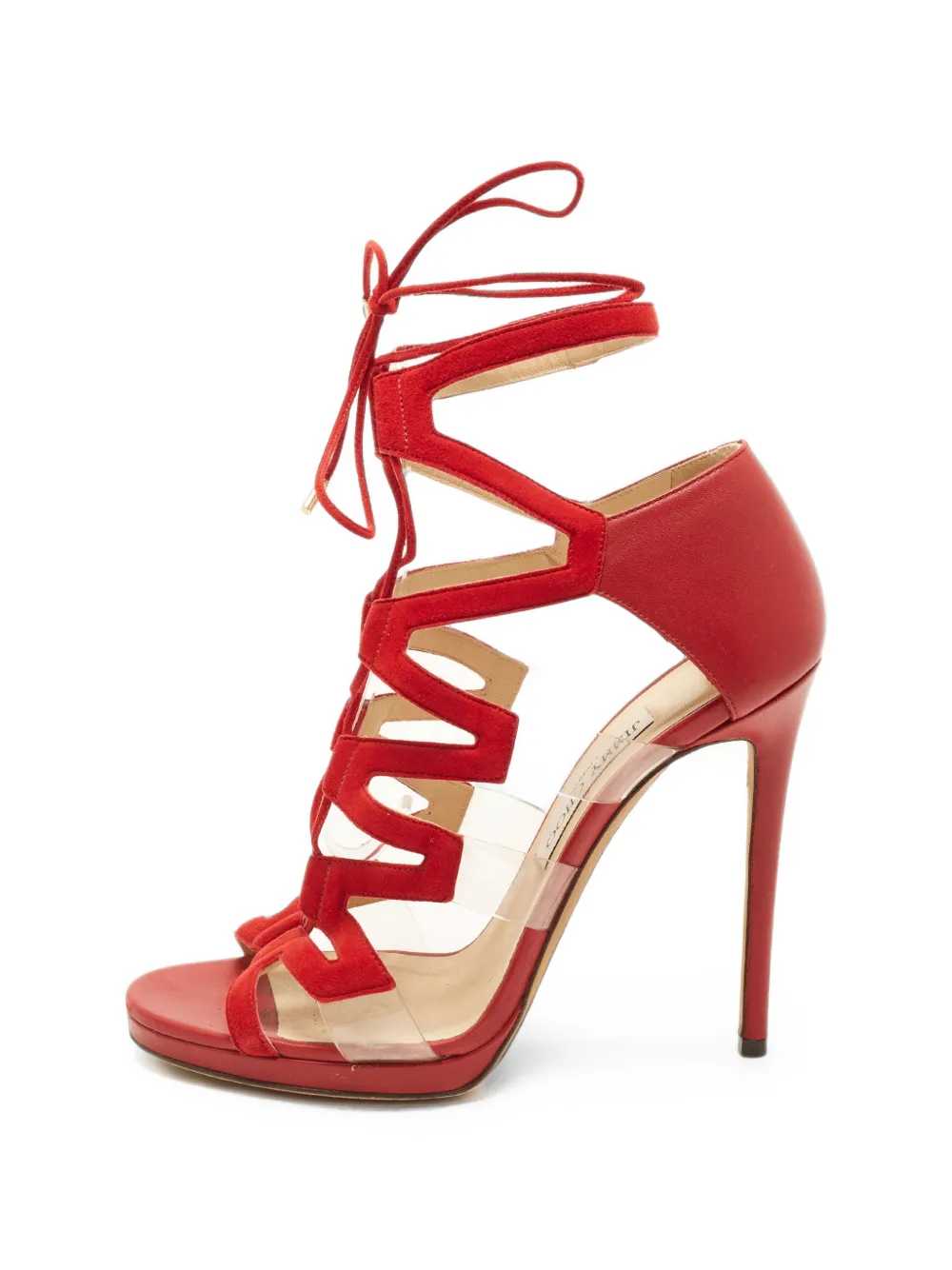 Jimmy Choo Pre-Owned Sandalen mit Knöchelriemen - Rot
