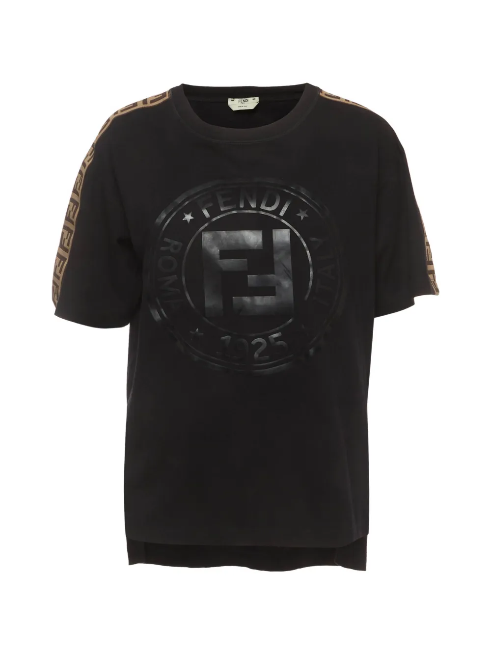 Fendi Pre-Owned Logo-appliqué FF-trim T-shirt - Nero