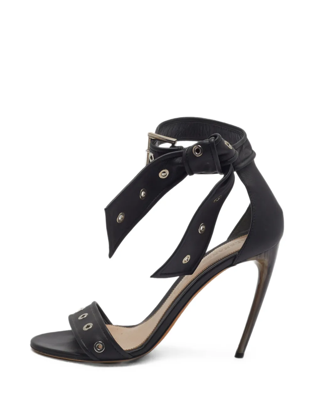 Alexander McQueen Pre-Owned eyelet-detail buckle sandals - Schwarz