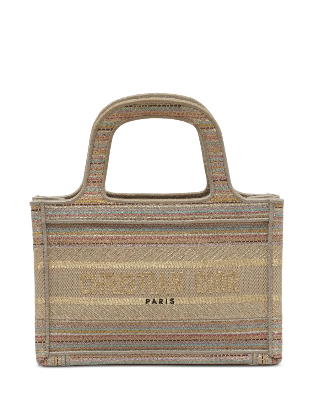 Christian Dior Pre-Owned 2021 mini Book Tote Bag mit Stickerei - Nude