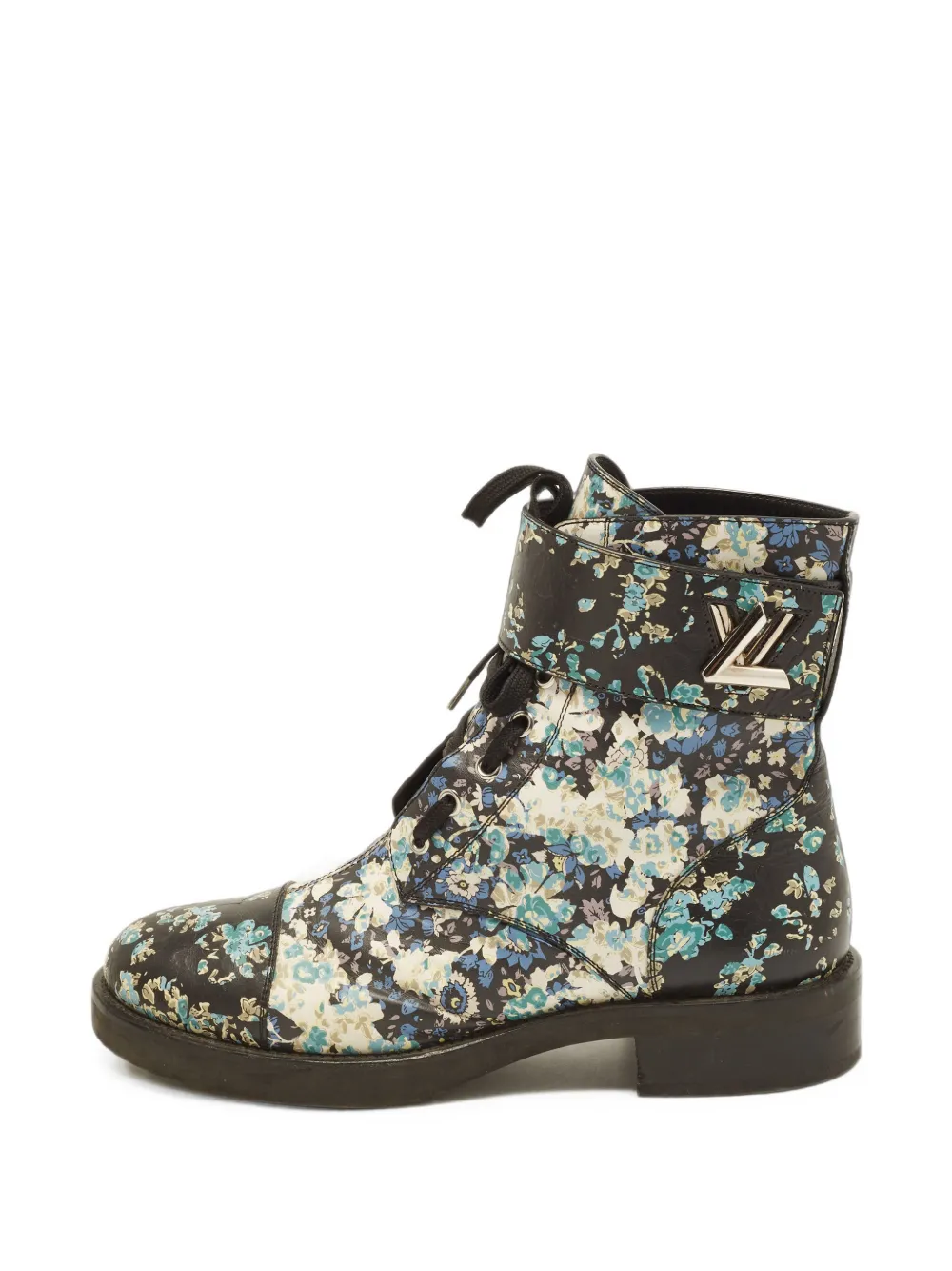 Louis Vuitton Pre-Owned Anfibi Wonderland a fiori - Nero
