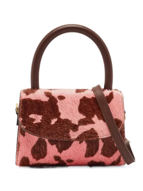 BY FAR cow-print calf hair handbag