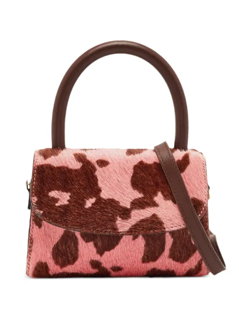 BY FAR cow-print calf hair handbag