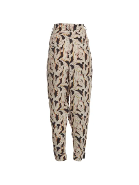 Sonia Rykiel Pre-Owned abstract-print crepe tapered trousers