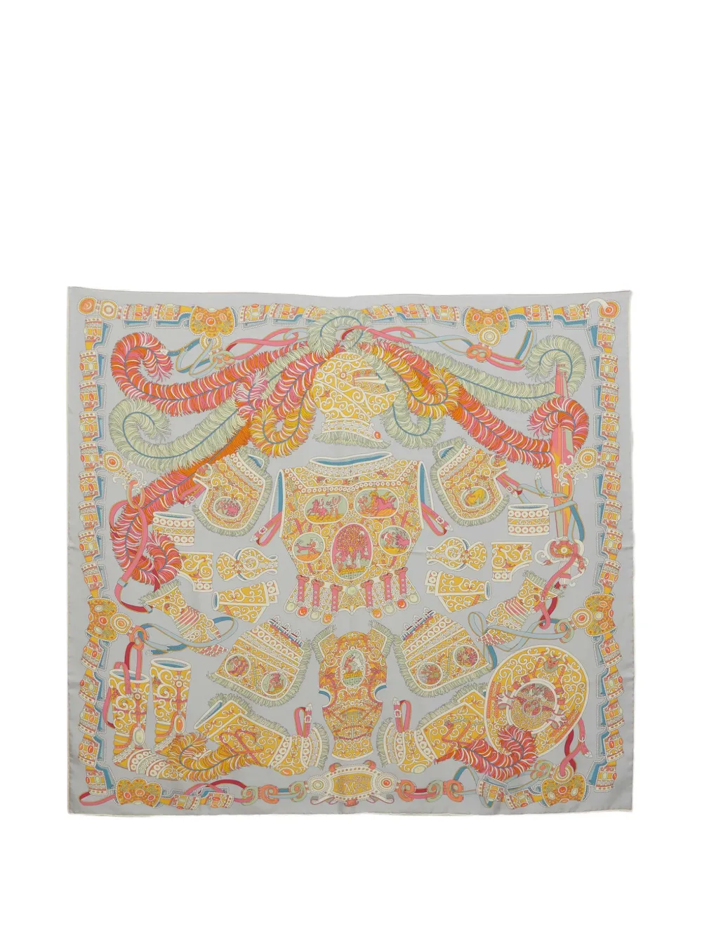 Hermès Pre-Owned Sous l'Egide de Mars Carré scarf - Grigio