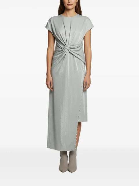 Lanvin Pre-Owned asymmetric draped midi dress