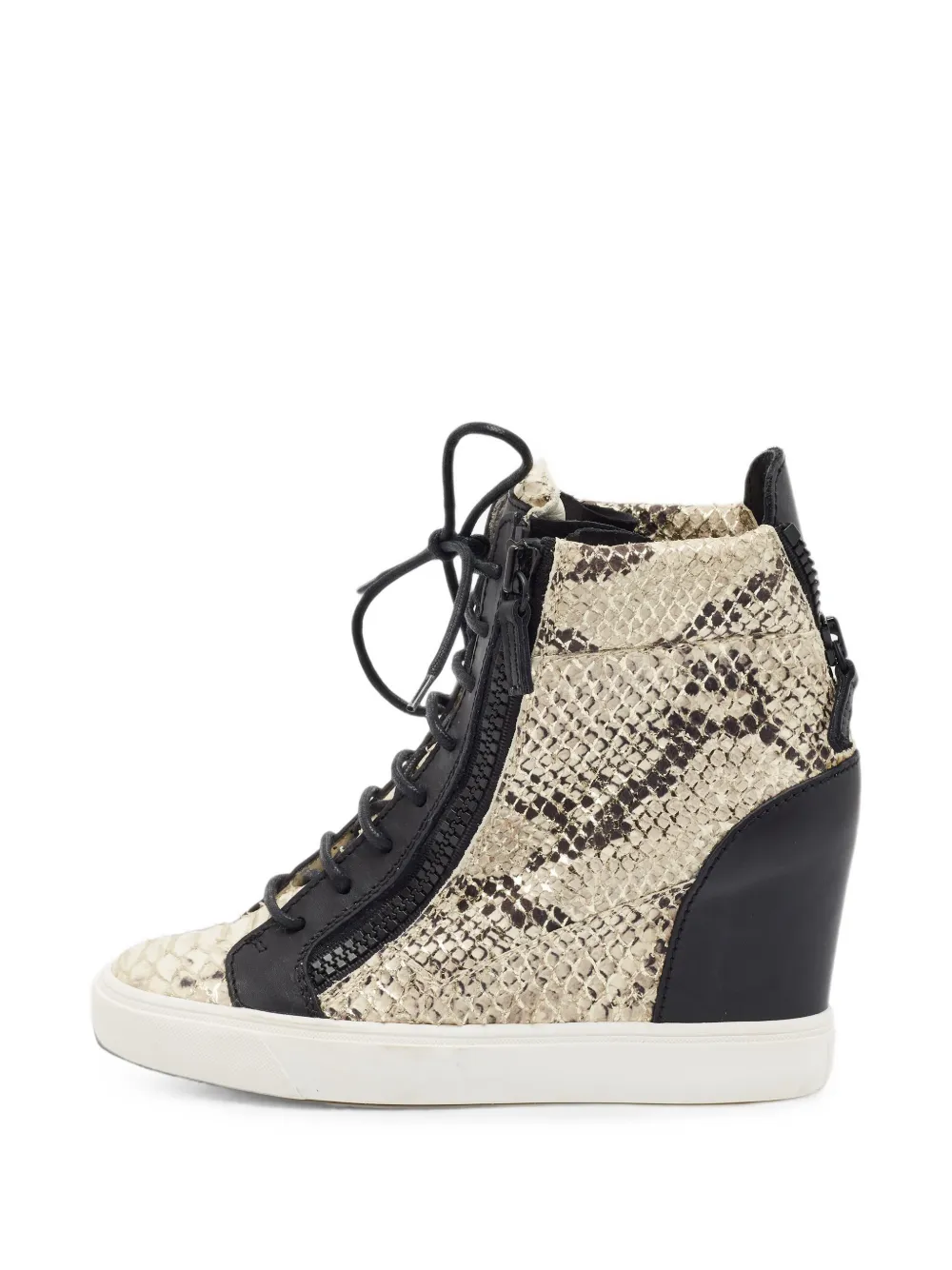 Giuseppe Zanotti Vintage Slip-On-Sneakers mit Schlangenleder-Prägung - Nude