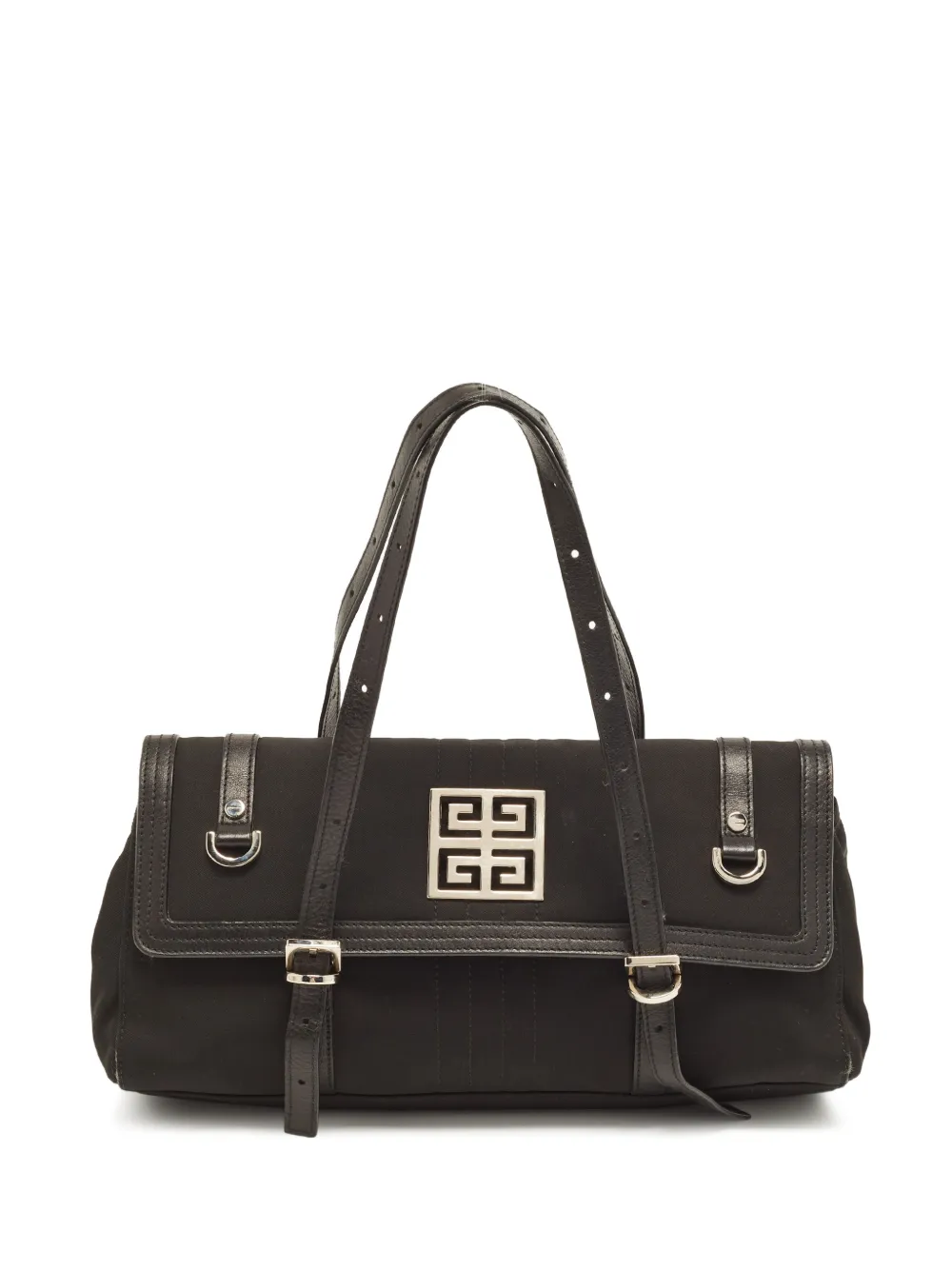 Givenchy Pre-Owned Greca leather shoulder bag - Nero