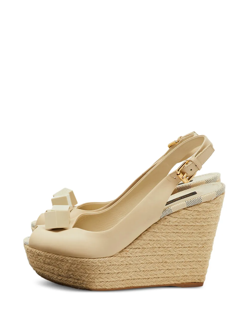 Louis Vuitton Pre-Owned espadrilles compensées Gossip Cube - Tons neutres Louis Vuitton Pre-Owned espadrilles compensées Gossip Cube - Tons neutres