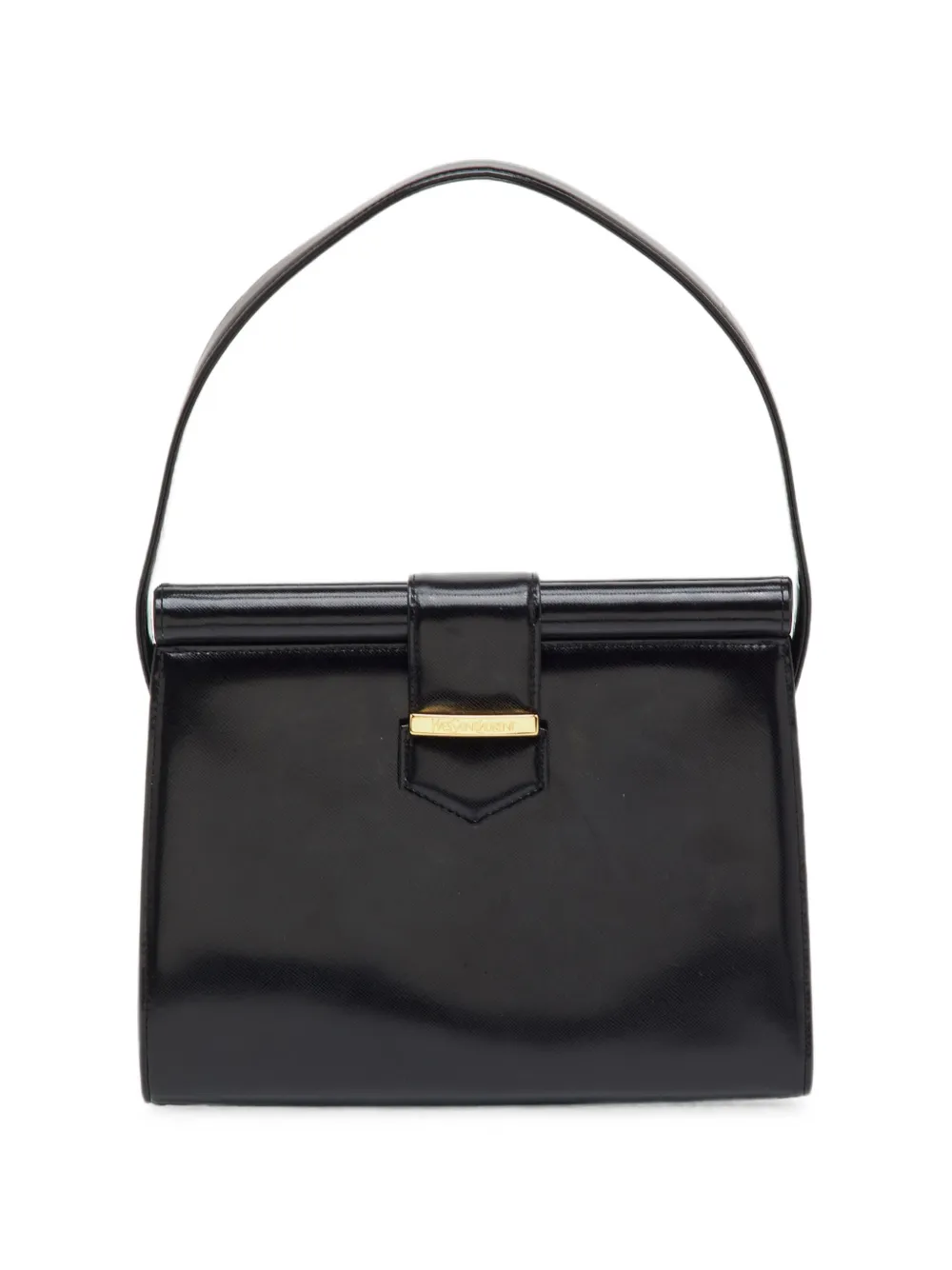 Saint Laurent Pre-Owned Shopper mit Logo-Schild - Schwarz