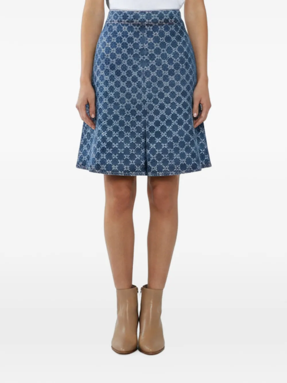 Gucci Pre-Owned GG Monogram jacquard mini skirt - Blu