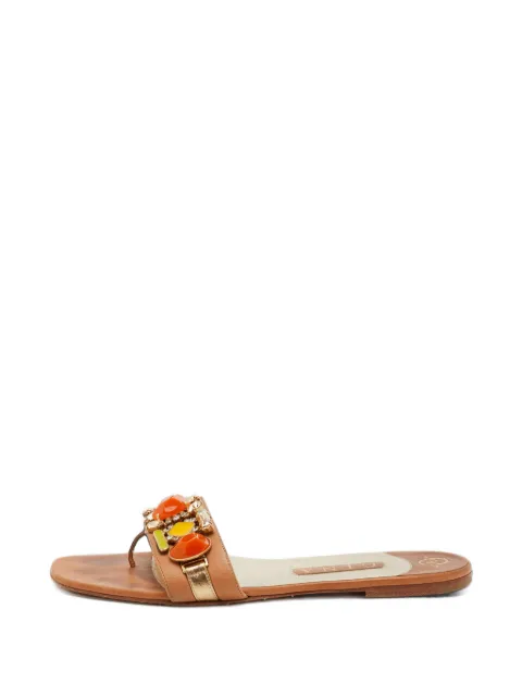 Gina crystal-embellished flat sandals
