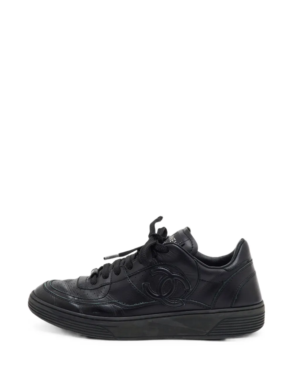 CHANEL Pre-Owned CC perforated sneakers - Schwarz