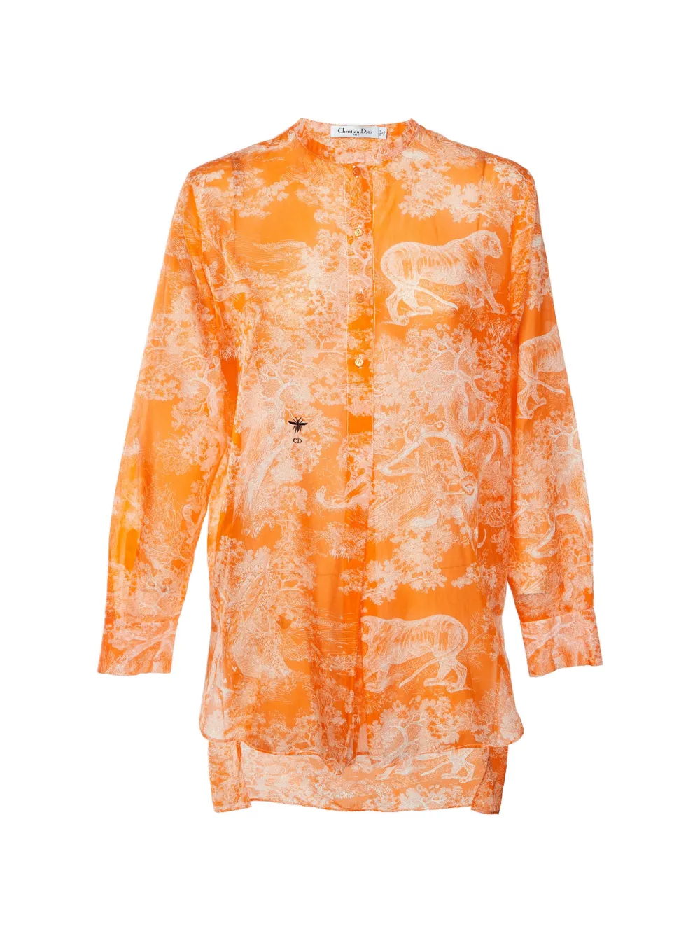 Christian Dior Pre-Owned Toile de Jouy print tunic - Orange