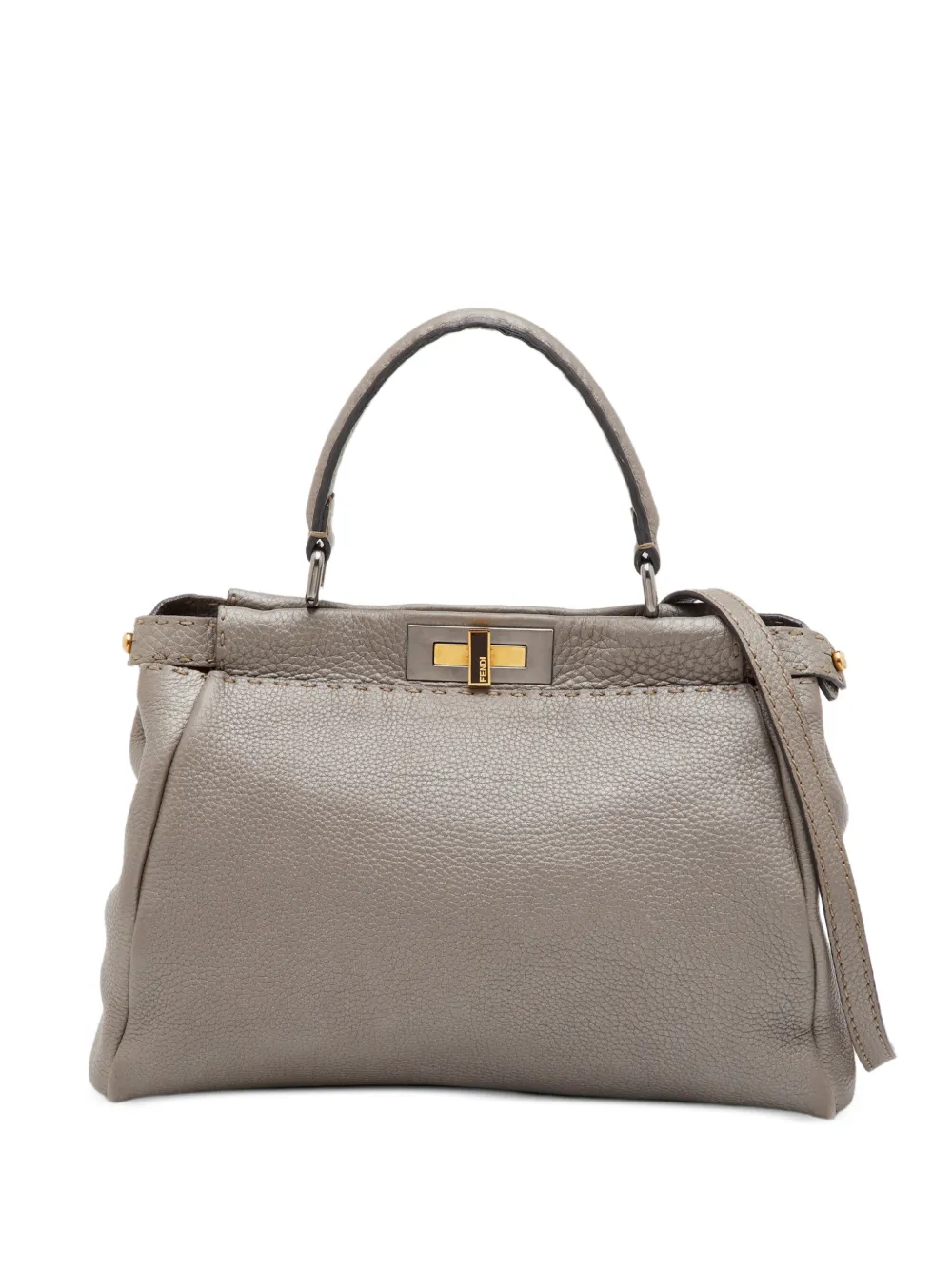 Fendi Pre-Owned 2010 medium Peekaboo twist-lock tote bag - Grigio