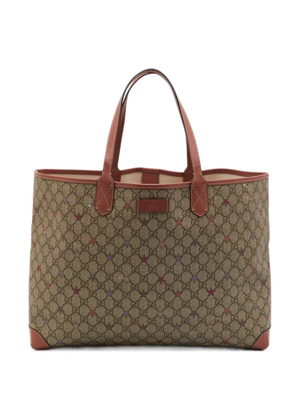 Gucci Pre-Owned Stars GG Supreme Tote Bag - Nude
