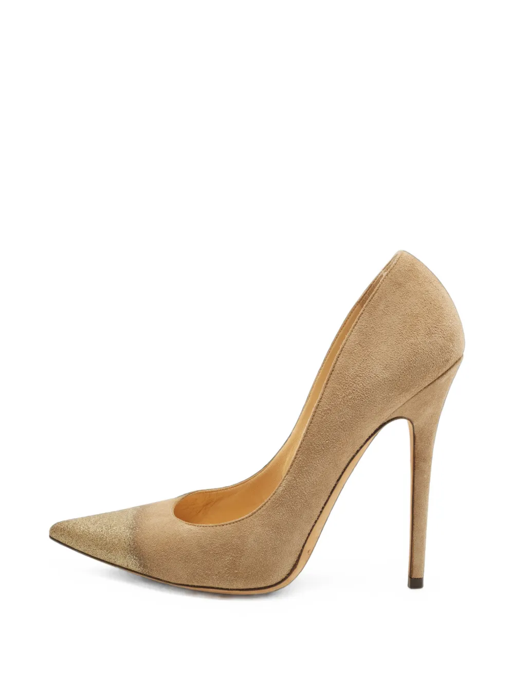 Jimmy Choo Pre-Owned Romy embossed-suede pumps - Nude